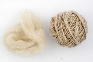 Natural color (white shell) Churro Roving for sale